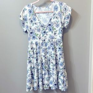 Large white floral dress